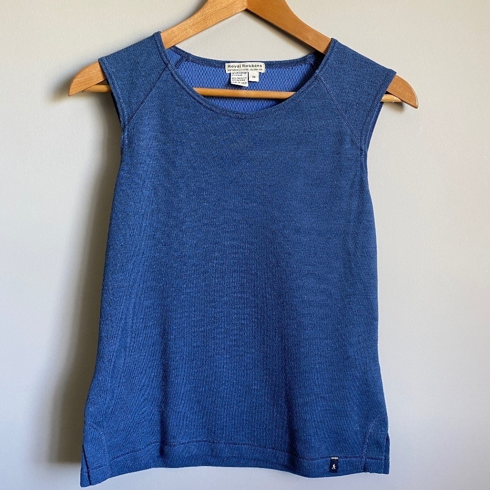 Royal Robbins Women's Blue Athletic Activewear Tank Top Size Medium Performance